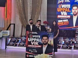 ਸਰੀ ਕੌਂਸਲ ਦੀ ਦੌੜ ’ਚ ਆਜ਼ਾਦ ਉਮੀਦਵਾਰ ਵਿੱਕ ਉੱਪਲ ਨੇ ਤੇਜ਼ ਕੀਤੀ ਚੋਣ ਮੁਹਿੰਮ